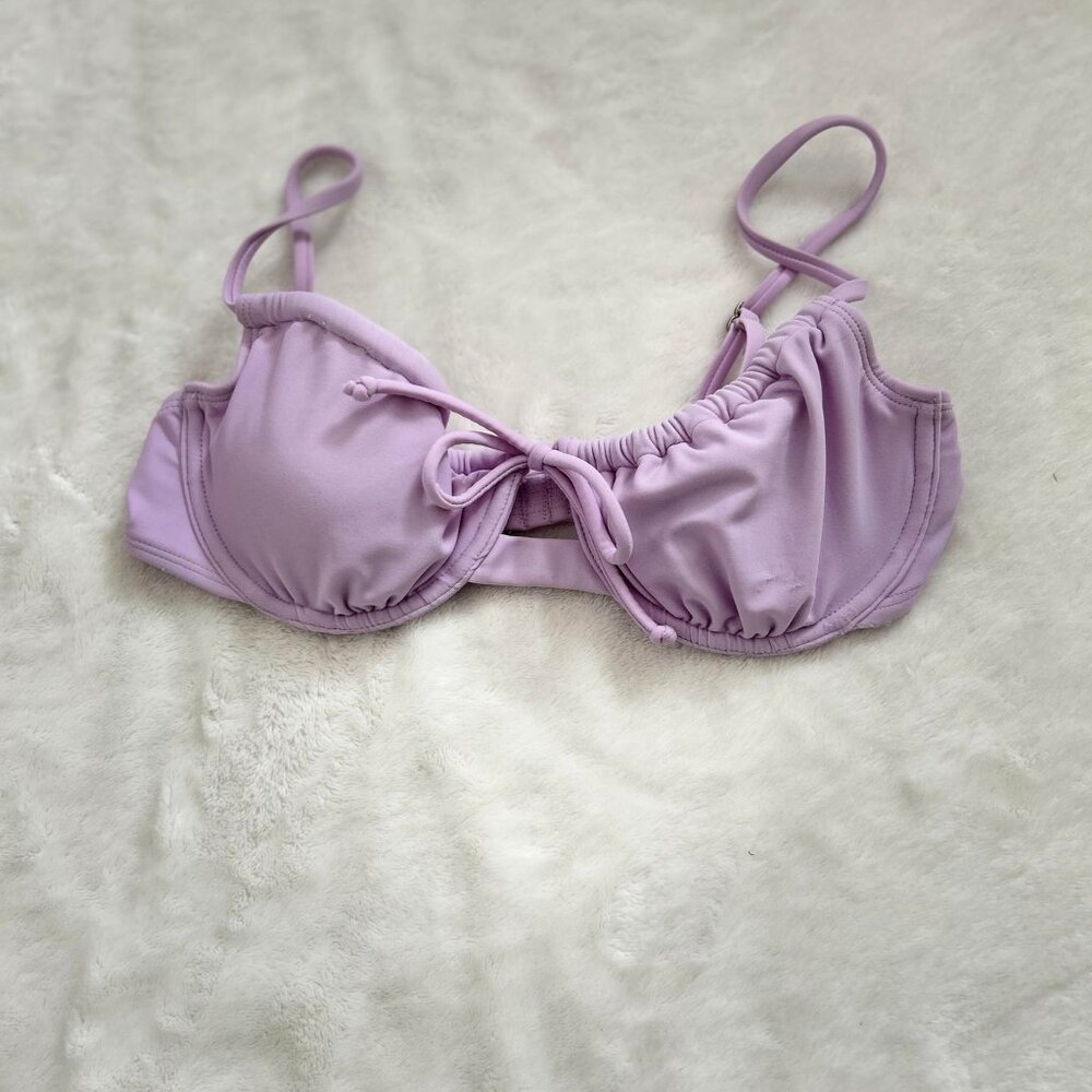 Lavender Bikini Top that Features the Cinching on the Top & Bottom (mix & match)